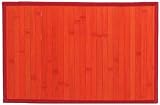 Laser Printed Split Bamboo Rouge Red Placemat 18" x 12" Set / 6