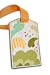 Travel Accessories Heather Bailey Flower Fabric Bag Tag with Vinyl Pocket, Id Card, and Snap Closure