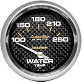 Autometer (4837) Carbon Fiber Water Temp Gauges - Short Sweep Elec. 2 5/8