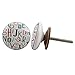 Indianshelf Handmade 2 Piece Multicolor Ceramic Alphabet Furniture Pulls Artistic Rust Free Door Knobs Traditional Flat