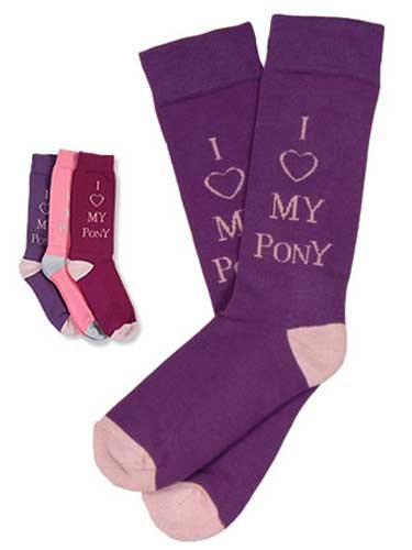 Childrens Toyshop  Sporting Goods : TuffRider I LOVE MY PONY Kids Socks