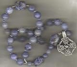 Anglican Rosary of Blue Gemstones, Circular Celtic Cross