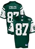 New York Jets Laveranues Coles Replica Adult Team Color player Jersey, Size= X-Large