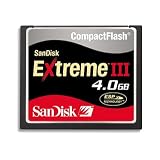 SanDisk Carte CompactFlash (CF) Extreme III 133x Carte M�moire Flash 4 Go 55046par Sandisk