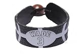 NBA Miami Heat Dwayne Wade Black and White Team Color Jersey Bracelet