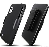 Samsung Fascinate i500 i-500 / Mesmer 3-in-1 Combo Set Black Rubber Feel Sn ....