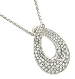 Teardrop Pendant on Wheat Chain Diamond .49cttw H/si