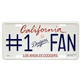 MLB Dodgers Metal License Plate