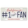 MLB Dodgers Metal License Plate