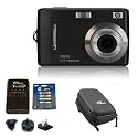 Ex-Pro Bundle HP CB350 Black Digital Camera (12.3 Megapixel, 3x Optical Zoom, 2.7" LCD, up to 3200 ISO, Smile Blink & Face Detection) with Ex-Pro Clam Case, Ex-Pro 2850mAh Batteries & Charger
