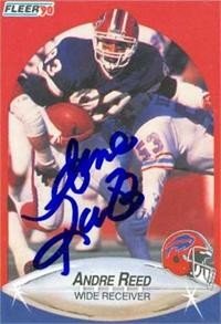 Andre Reed Autographed/Hand Signed Football Card (Buffalo Bills)