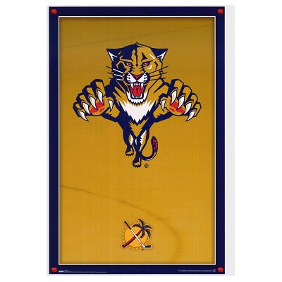 (22x34) Florida Panthers (Logo) Sports Poster Print