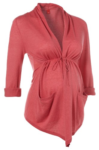 ESPRIT Maternity Damen Umstandsmode Pullover/ Strickjacke A84505, Gr. 38 (M), Rot (602 Red Preisvergleich