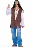 Faux Suede Hippie Vest Costume Adult (Standard (One-Size))