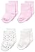 Petit Lem Baby Girls' Newborn 4 Pack Socks