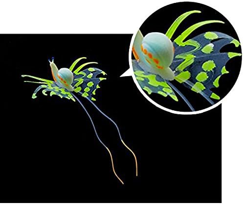 Glowing Effect Artificial Flying Snail for Aquarium Fish Tank Ornament-YELLOW