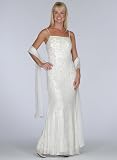 Ivory Dress. Beaded Evening Gown. Womens Long Evening Dress. Wedding Dress. Bridal Gown by Sean Collection