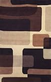 1'10" x 2'10" Hand-Knotted Wool Rug Napoli Cream and Brown Color