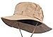Waterproof Safari Hats | Wide Brimmed Sun Protection Boonie Cap | Explorer Jungle Bush Bucket Hat for Outdoor Hiking Fishing (Khaki)