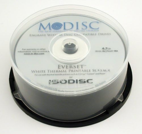 M-Disc DVD+R 4.7GB 4x Everest Printable Media 25 Discs
