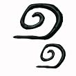 Water Buffalo Horn Organic Jewelry Ear Tribal, 11mm (7/16'') - Sold as a Pair