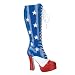 Search : ELECTRA 5 Inch Sexy Knee High Boot American Flag Halloween Costume Wonder Woman Super Woman Pleaser