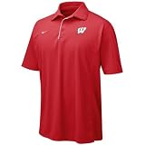 Nike Wisconsin Badgers Red Classic Dri-FIT Polo