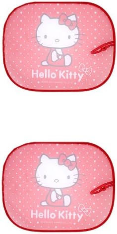 Hello Kitty Red Bow w/ Hearts &amp; Polka Dots Car Truck SUV Side Window Auto Sunshade
