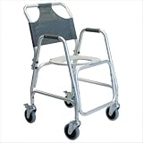Aluminum Shower Chair with Casters and Option Footrests Footrests: Included Aluminum Shower Chair with Casters and Option Footrests Footrests: Included