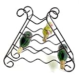 10 Bottle Wine Rack Metal Finish: Aged Iron