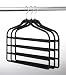3PC VELVET 4 BAR PANT HANGERS - Black