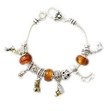 Dog Theme Designer Style Bead Charm Bracelet