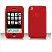 Solid Red Apple iPhone Silicone Skin Soft Rubber Flexible Case Cover