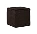 Chi Fibre Furnishings Faux Fur Square Pod, Black