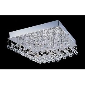 Lite Source LS-5580 Krysztal Egypt Crystal Flush Mount Lite, Stainless Steel