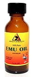 Emu Oil Australian Triple Refined Organic 100% Pure 1 oz in Glass Bottle