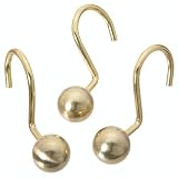 Gold Scroll Shower Curtain Hooks