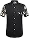 SSLR Men's Short Sleeve Casual Button-Down Shirt With Pocket