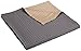 Amazon Brand – Pinzon Reversible Square Matelasse Coverlet, Queen, Grey/Camel