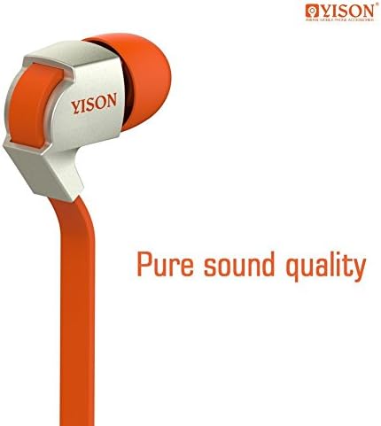 YISON® EX830 Noise Isolation and Clear Bass In-ear Headphones with Metal Earlap, 3 Pairs of Earplugs (S/M/L), Multifunctional Remote and Mic