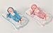 Cake Topper Ornament Sleeping Baby Blue/Pink 75X50mm
