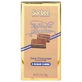 Sorbee Sugar Free Dark Chocolate Bars, 2.8-Ounce Bars (Pack of 12)