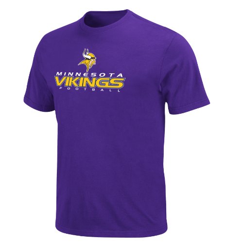 NFL Minnesota Vikings Short Yardage II Adult Short-Sleeved Crew Neck Synthetic Tee, Regal Purple, Large