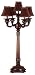 5 Light Candelbra Floor Lamp 43 Ht W Shade