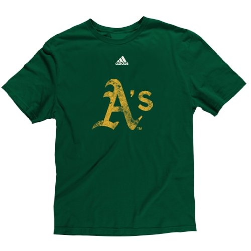 MLB Boy's Oakland Athletics Better Logo Short Sleeve Tee, Hunter, Medium