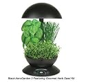 AeroGrow AeroGarden 3 with Gourmet Herb Seed Kit, Black