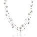 Mothers Day Jewelry Bridal 925 Silver Cultured Pearl Illusion Necklace 16in