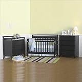 DaVinci Emily 4-in-1 3-PCs Convertible Wood Baby Ebony Crib Set w, Toddler  ....