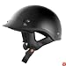 VCAN Solid Black Large Cruiser Half Helmet