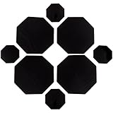 Furniture Sliders Pads - Reusable - 8 Pack - Moving Kit or Permanent Use - 4x 7" & 4x 3 1/2" - Black